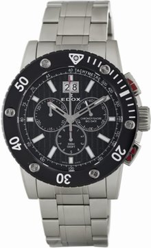 Edox Men's 10014 3N NIN Class-1 Black Big Date Chronograph Watch
